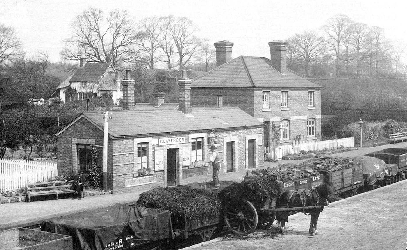 An early picture of Claverdon Station after track modifications but before the platform signal box was built