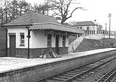 View showing the up platform waiting room with the ramp leading up to the road-side booking office