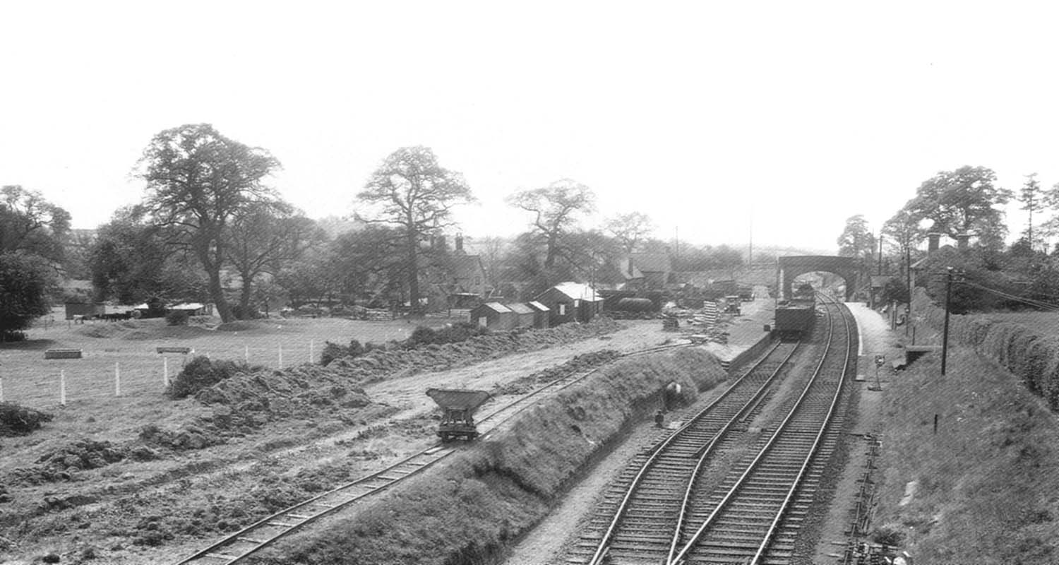 Claverdon Station - A view from the top of the occupation bridge ...