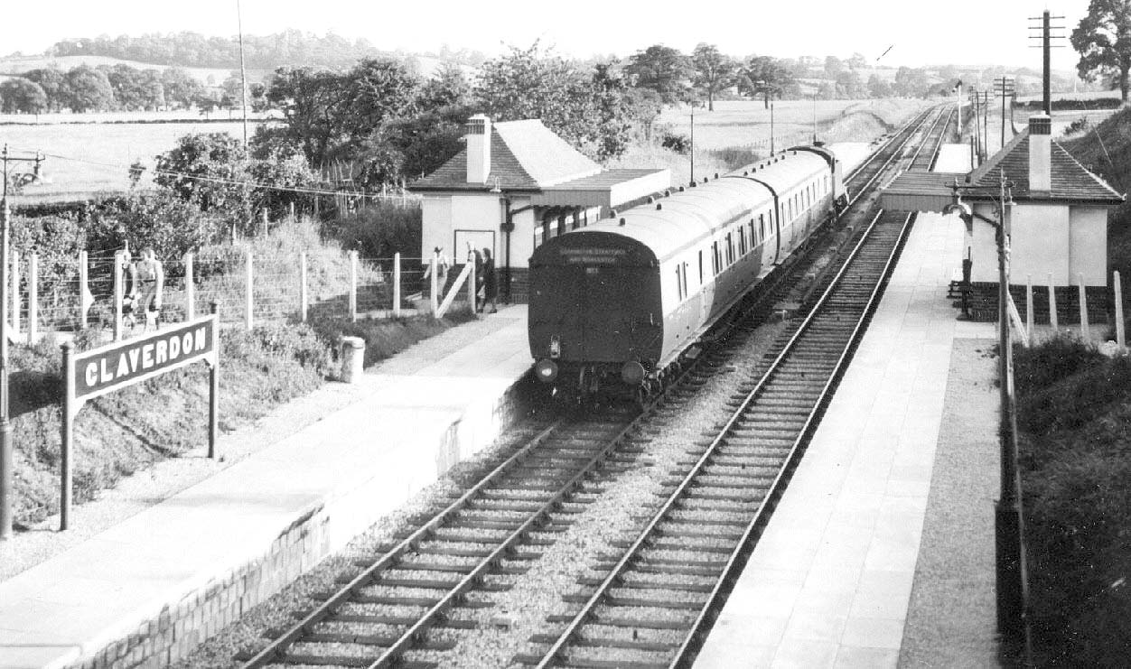 A view of the recently opened station from the new footbridge adjacent to the road bridge