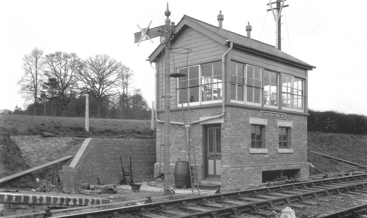 View of the new GW type 12a Signal Box which was built to control the new signalling and the goods loop points