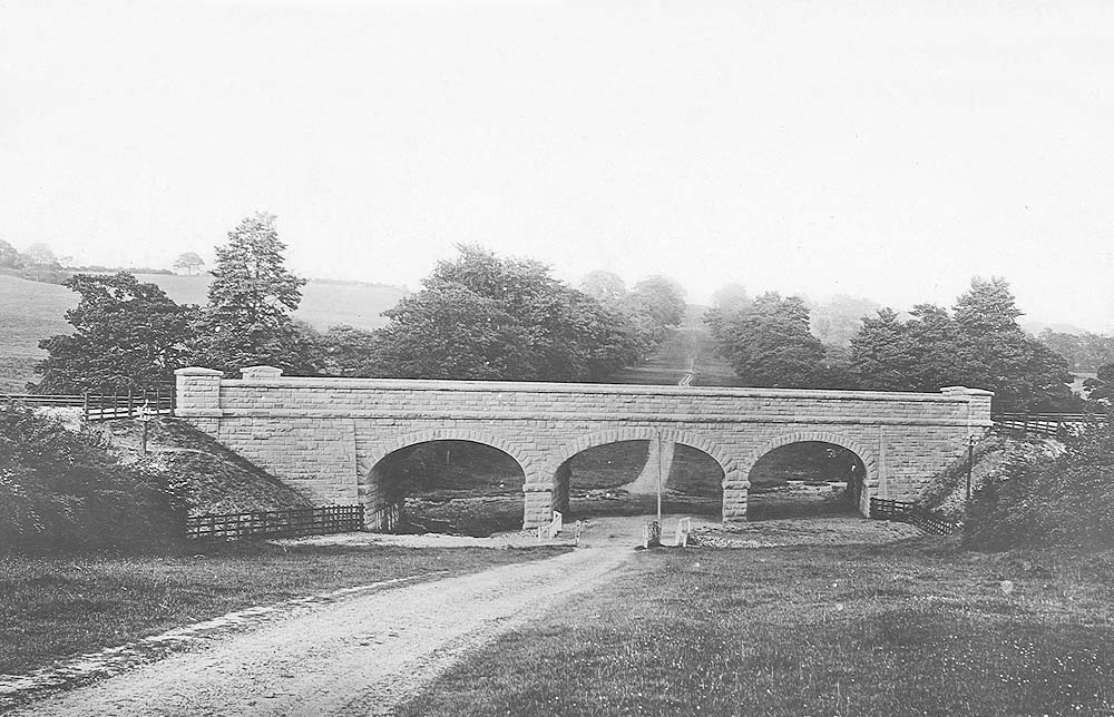 View of the completed Umberslade bridge not long after the North Warwickshire line opened in 1908