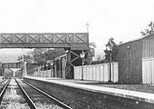 Close up showing the up platform passenger facilities which accommodated  the general and ladies waiting rooms, booking office and the gentlemen's toilets