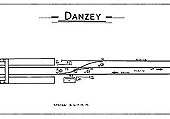 A low resolution version of the Signalling Diagram for Danzey Signal Box produced courtesy of the SRS