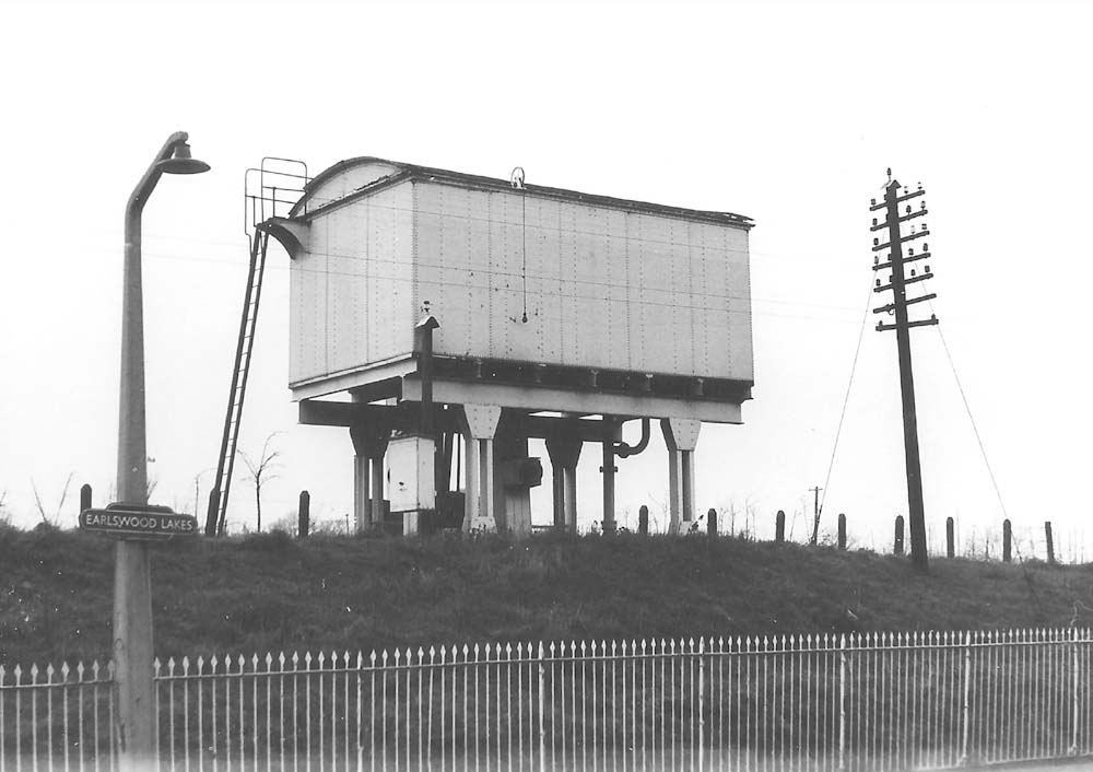 Behind the up platform was an elevated 12,000 gallon water tank, which supplied a head of water to the water cranes at the lead ends of both platforms