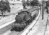 British Railways built 2-6-2T 41xx Class No 4165 heads an officer's inspection salon on 30th July 1964