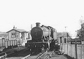 Ex-GWR Hall Class 4-6-0 No 4987 'Brockley Hall' runs light engine towards Leamington on 15th March 1952