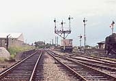 Looking across the new track layout to the GWR up platform from the SMJ goods siding