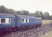 View of British Railways' Blue Pullman service on a Snow Hill to Paddington express on 23rd June 1966