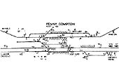 A post-1931 Signalling Diagram for Fenny Compton showing the track and signalling layout of the station