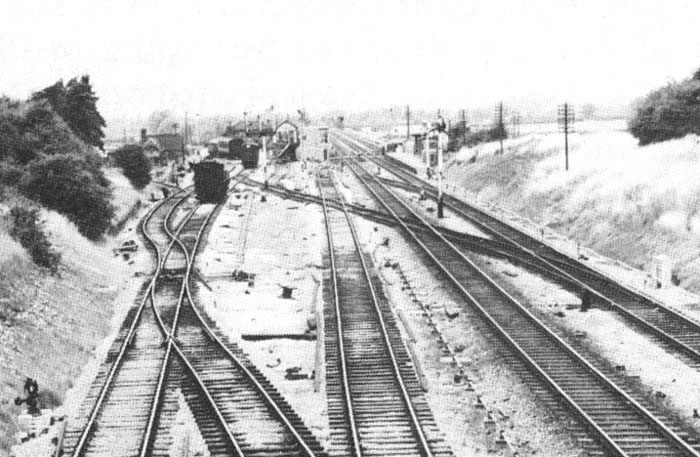Close up showing both the SMJ and GWR stations and the revised track layout adopted in 1961