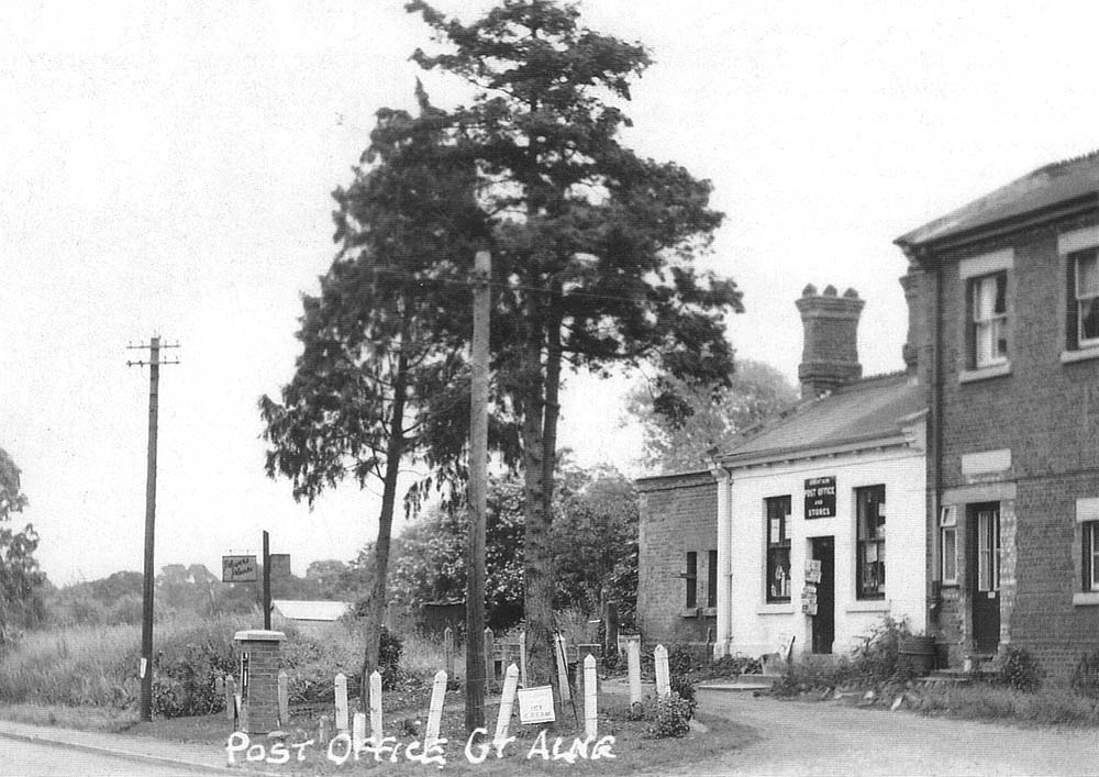 A 1956 view of Great Alne station now converted to serve as a Post Office and General Store