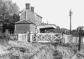A 1949 view of the station seen from the Alcester side of the level crossing