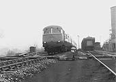 The Birmingham Blue Pullman passes Harbury Cement Works on the Down Main Line in the 1960s