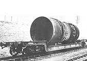 The main cement kiln cylinder on a 25 ton boiler trolley wagon, telegraphic code name 'Crocodile F'