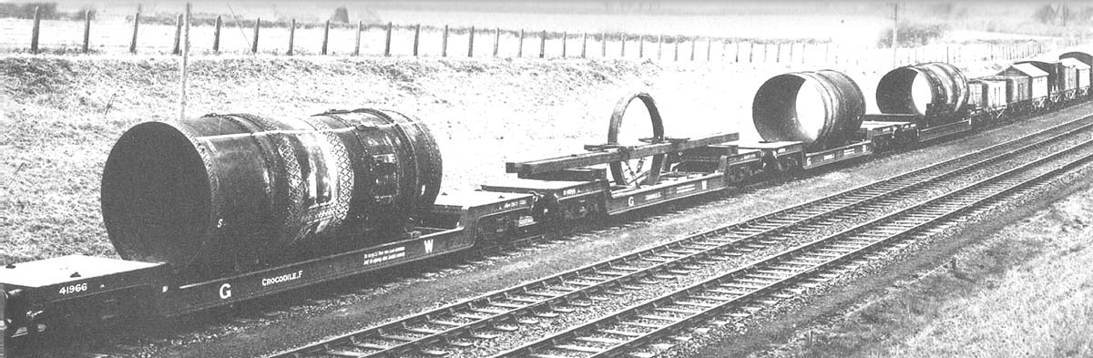 The complete rotary cement kiln transferred by rail from the APCM Cement Works at Ellesmere Port to Harbury Cement Works in May 1933