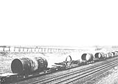 The complete rotary cement kiln transferred by rail from the APCM Cement Works to Harbury Works in May 1933