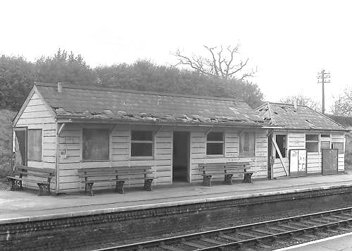 Looking across to Grimes Hill & Wythall Platform's now abandoned and derelict passenger buildings on the up platform