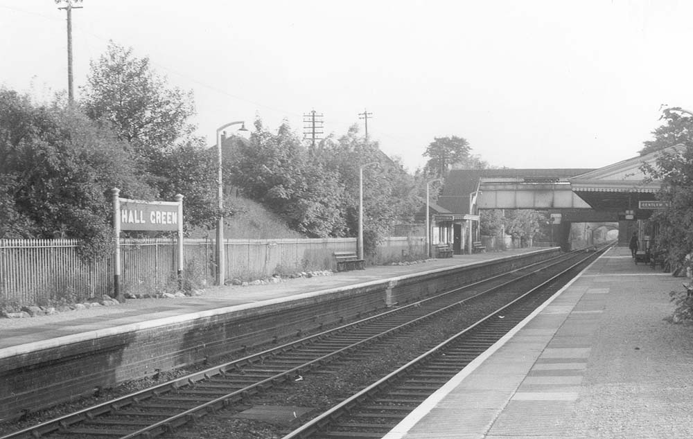 Hall Green Station: A 1960s view of the station seen from the north end ...