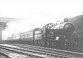 GWR 4-4-0 No 3809 'County Wexford' on an up Wolverhampton to the West of England service passing Handsworth Junction