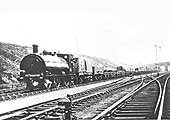 GWR 645 Class 0-6-0ST No 766 on the down fast line at head of a goods service to Wolverhampton