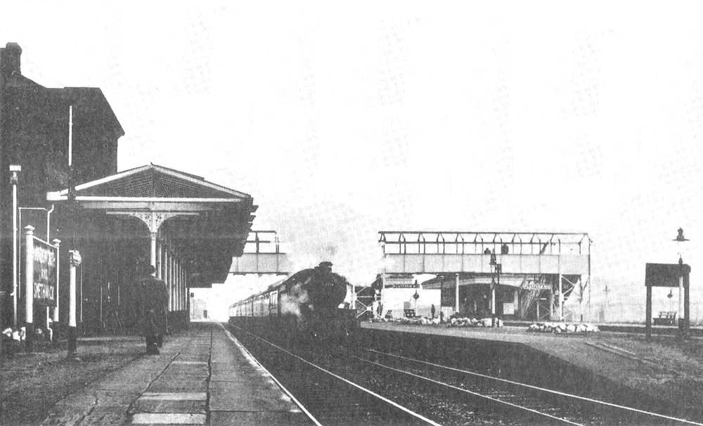 British Railways 4-6-0 Castle class No 7026 �Tenby Castle� passes through Handsworth & Smethwick Station on the down main line in March 1958