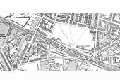 Map showing the location of Handsworth & Smethwick station and the access to the goods yard off Booth Street