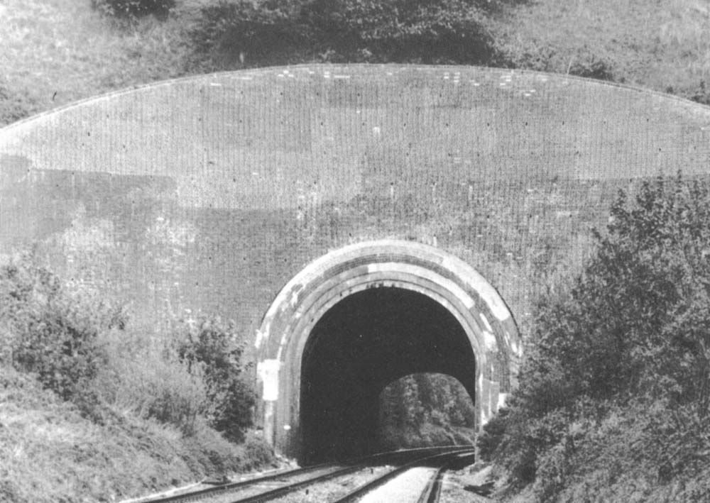 Looking through the mouth of the 73 yard Harbury Tunnel viewed from the western (Leamington Spa) end