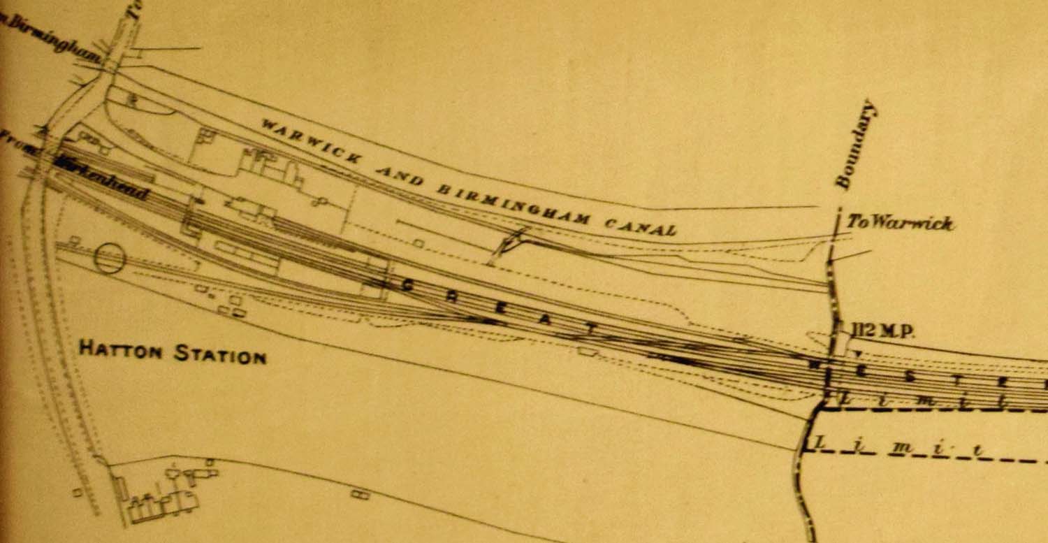 Hatton Station from the road bridge in June 1960 showing the second Hatton South Signal Box on the island platform