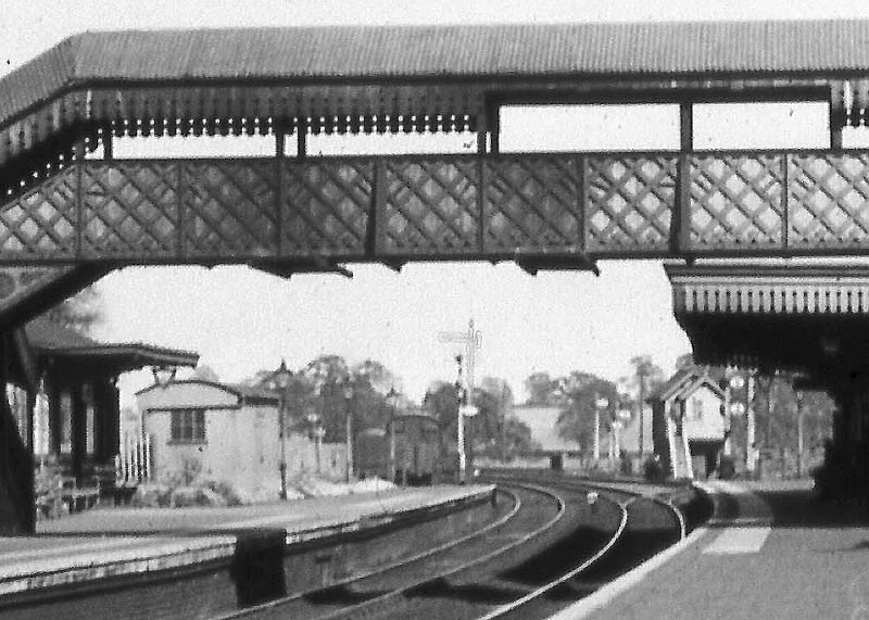 Close up showing the trackwork to the south of the station together with the original Hatton South Signal Box