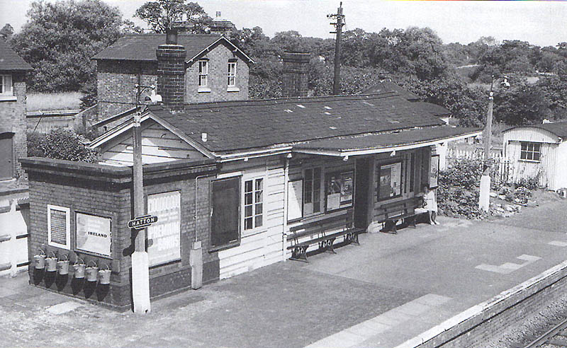 Hatton's main passenger building located on the up platform as seen circa 1960 from the passenger footbridge