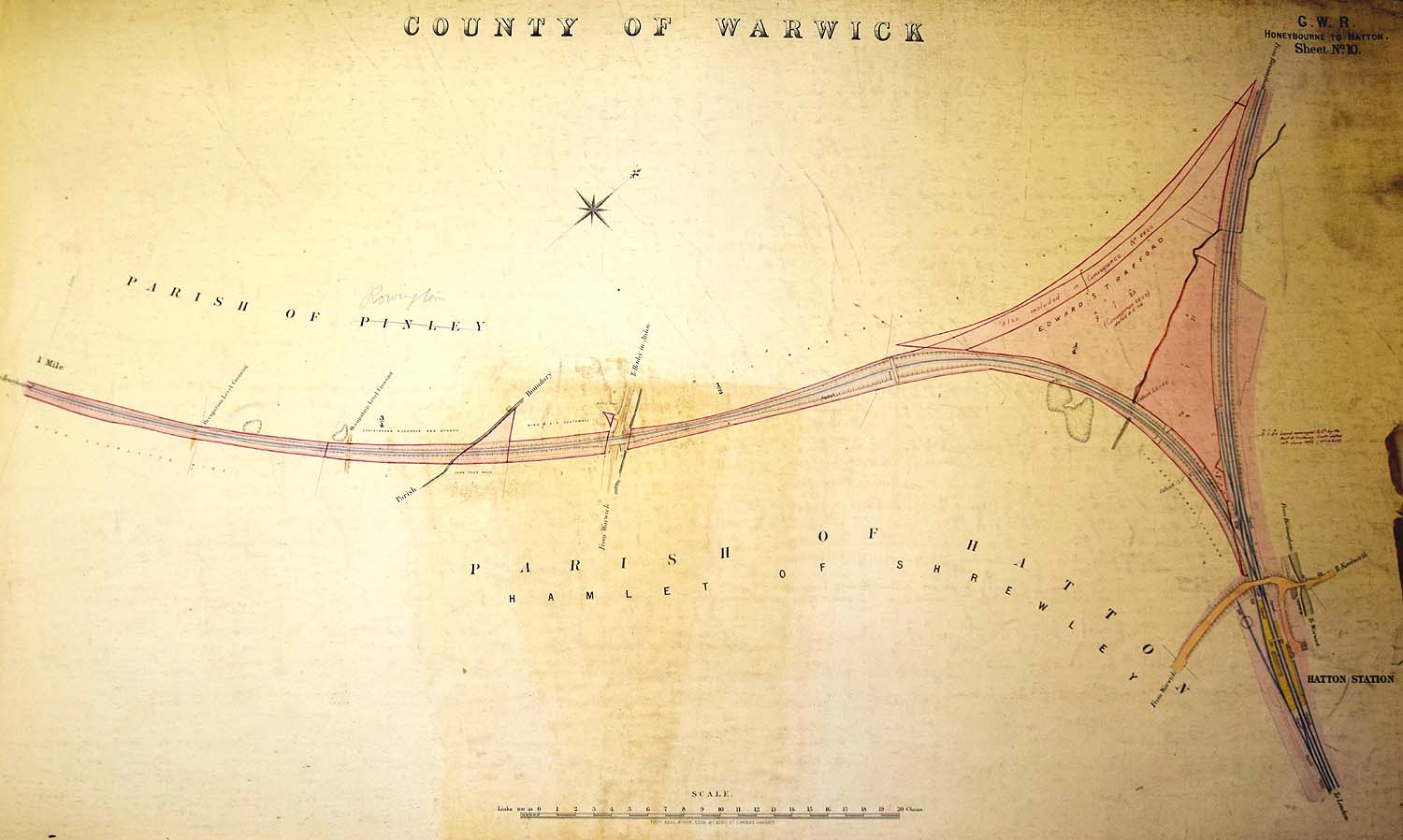 This Great Western Railway Land Survey Plan, showing the junction at Hatton, is dated 1884-85