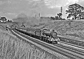Ex-GWR 4-6-0 No 6918 'Sandon Hall' climbs Hatton Bank with an  express from Eastbourne on 20th June 1964