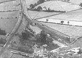 Close up showing the former branch terminus and the relationship of the goods sidings, goods shed and passenger station to the engine shed