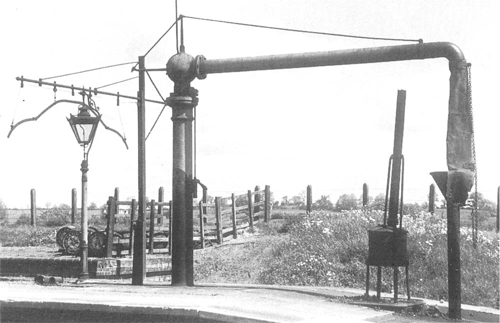 View of the up platform water crane serving both the up and bay lines and which was located at the Birmingham end of the platform