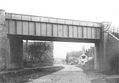 The newly completed plate girder bridge over the main Stratford Road at the northern edge of Henley-in-Arden