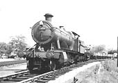 Ex-GWR 2-8-0 28xx class No 2856 reverses a class H 'through freight' train on to the Henley Goods line