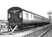 GWR four coach Suburban Set labelled Birmingham Division No 6 is seen stabled in the down Refuge Siding
