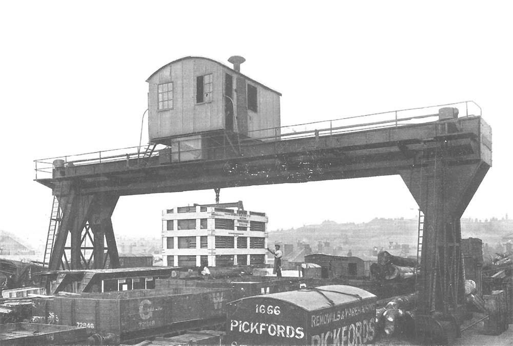 The 25 ton Goliath travelling gantry crane spanned two sidings and adjacent cart roadways in the Round yard