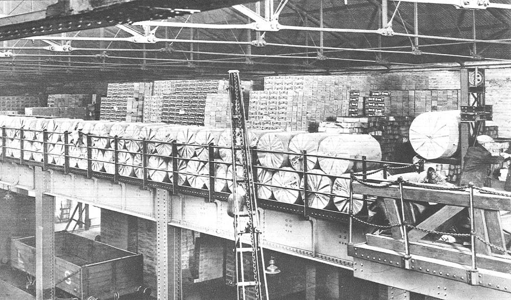 The balcony store area in Hockley's old Inwards (or Bottom) shed and warehouse in 1929