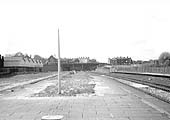 Looking along the abandoned Hockley station island platform towards Wolverhampton