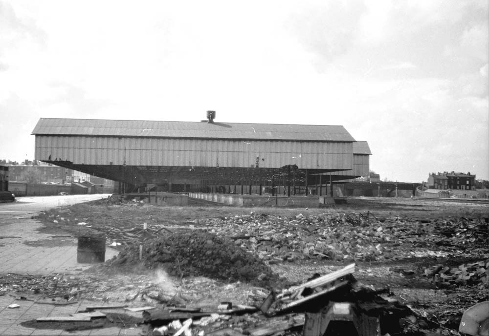 The outward transhipment shed viewed looking north west in the direction of Wolverhampton