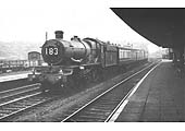 Ex-GWR 4-6-0 Castle class No 5056 'Earl of Powis' with a 'Cambrian Coast Express' headboard