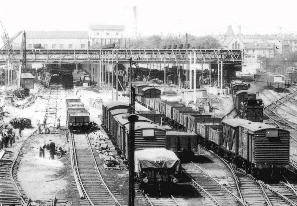Close up showing how Hockley's Top shed was still being operated whilst the area was being substantially rebuilt
