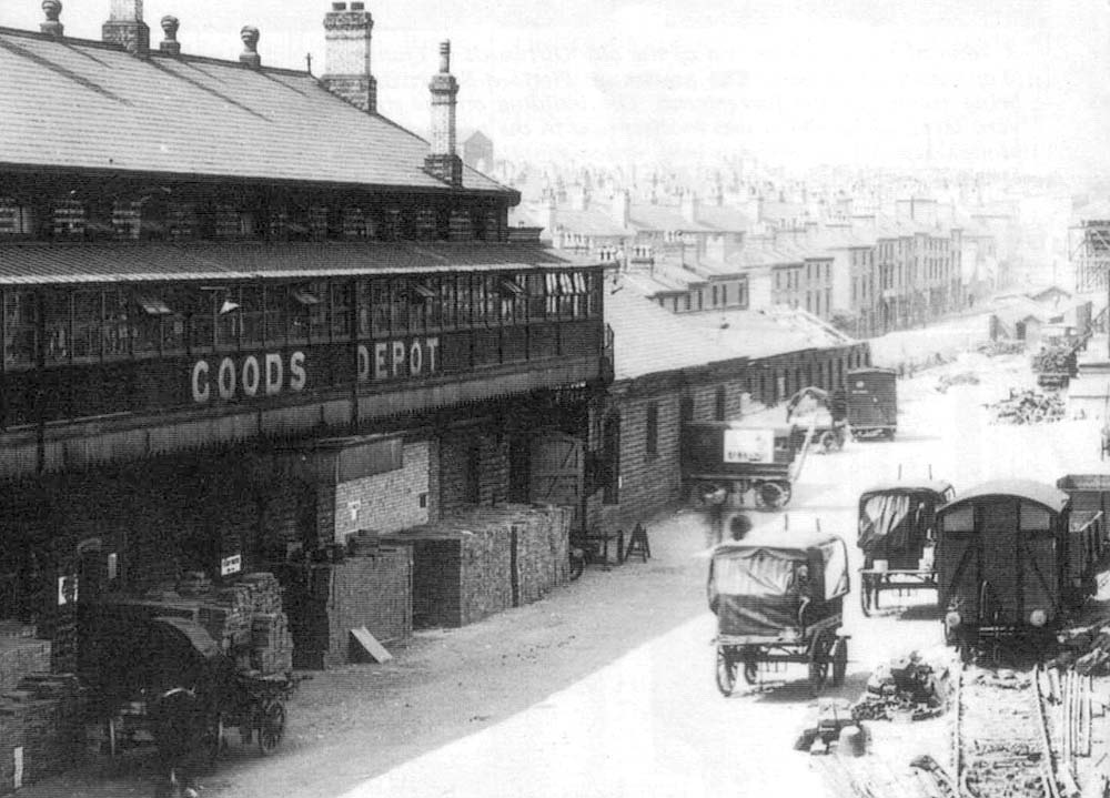 Close up showing the area to the north of Hockley Depot's office block and the demolished stables