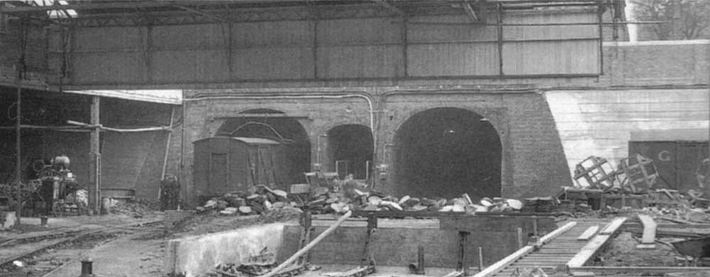 View of a box van passing through the tunnel beneath All Saints Street on its way to Hockley canal wharf