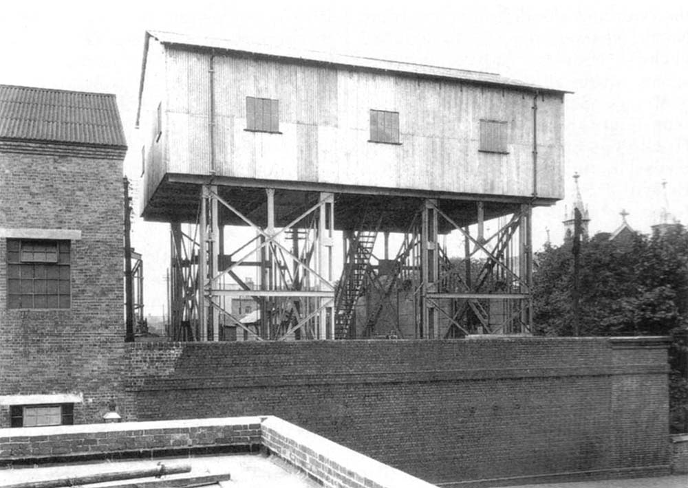 Hockley's two-road wagon hoist for lifting wagons to the Canal Wharf located on the north side of All Saints Street