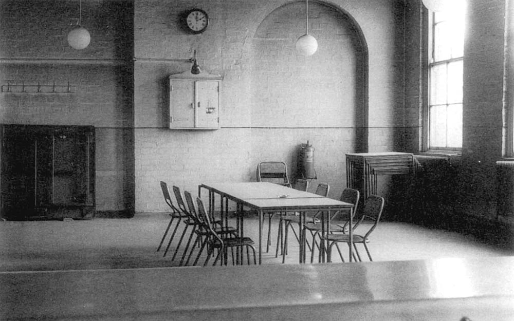 A 1967 internal view of the clerical dining room located on the top floor of Hockley's rebuilt main offices
