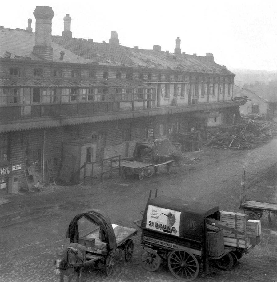 View on 11th February 1941 of Hockley's main office block being repaired some two months after the night of the air raid