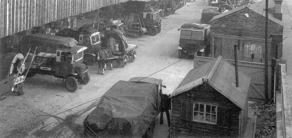 View of the new Top shed's cartage area and the canopy erected over No 1 platform to provide protection from inclement weather circa 1940